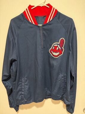 Vintage Cleveland Indians quarter zip varsity